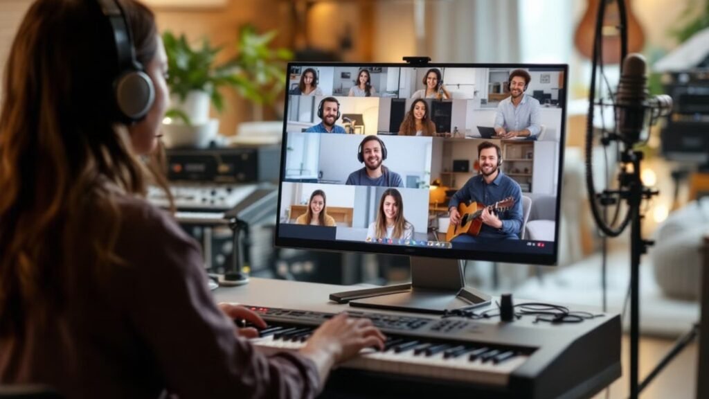 Online music lessons for piano, singing and guitar